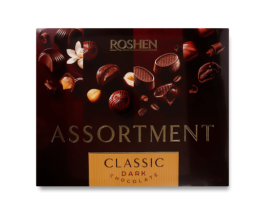 Цукерки Roshen Assortment classic чорний шоколад