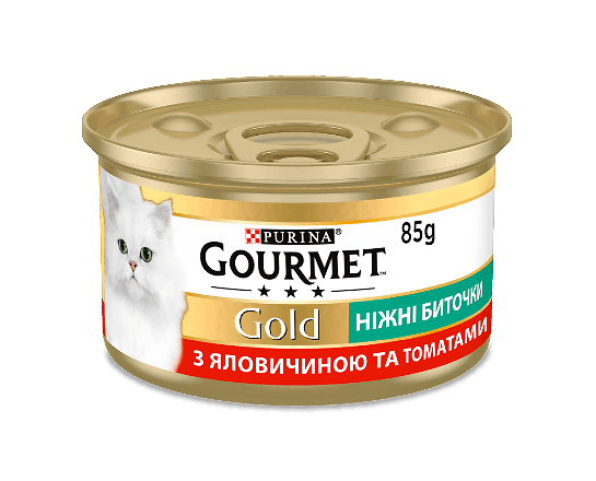 Корм для котів Gourmet «Ніжні биточки» з яловичиною та томатами