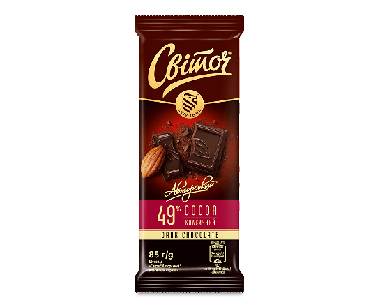 Шоколад чорний «Світоч» «Авторський» класичний