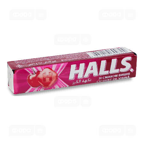 Льодяники Halls зі смаком вишні