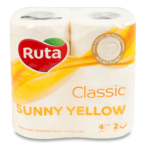 Папір туалетний Ruta Classic жовтий