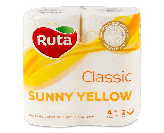 Папір туалетний Ruta Classic жовтий