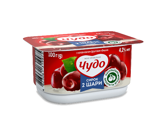 Сирок «Чудо» збитий з вишнею 4,2%