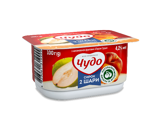 Сирок «Чудо» збитий персик-груша 4,2%