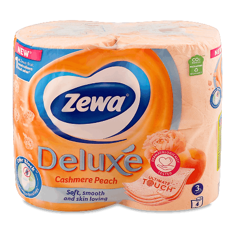 Папір туалетний Zewa Deluxe «Персик»