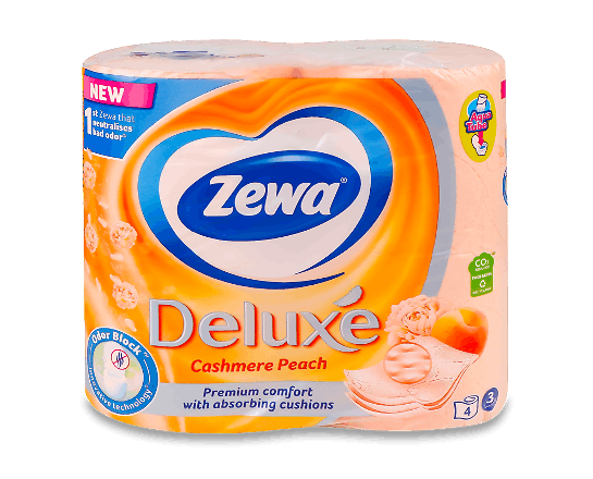 Папір туалетний Zewa Deluxe «Персик»