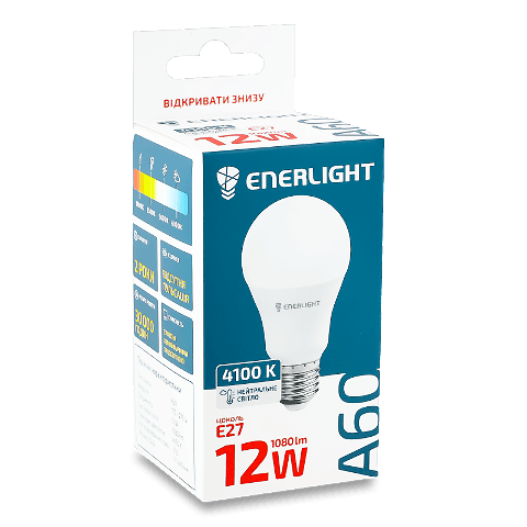 Лампа світлодіодна Enerlight A60 12 Вт 4100K E27