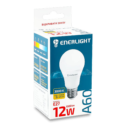 Лампа світлодіодна Enerlight A60 12 Вт 3000K E27