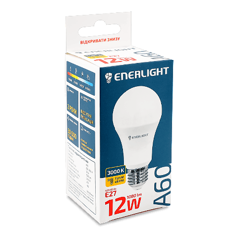 Лампа світлодіодна Enerlight A60 12 Вт 3000K E27