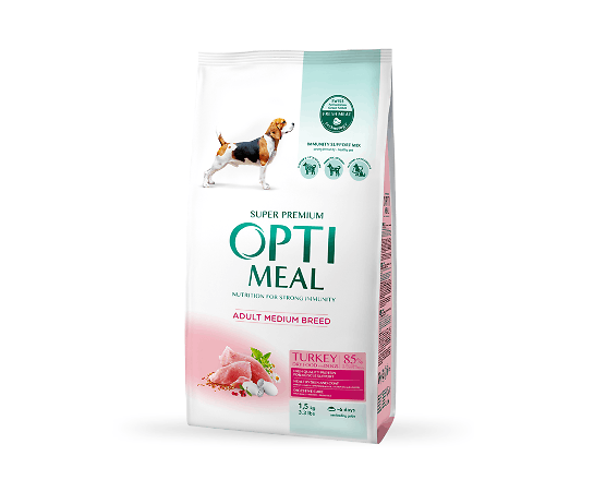 Корм для дорослих собак середніх порід Optimeal індичка сухий