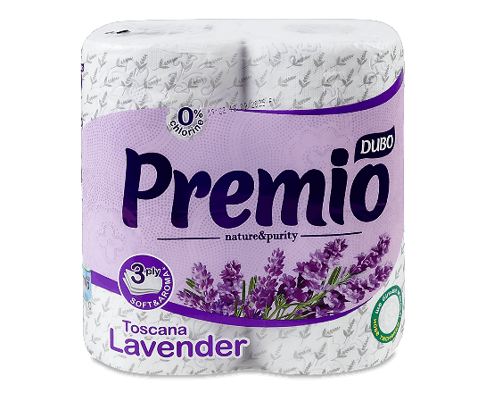 Папір туалетний Диво Premio Toscana Lavender 3-шаровий