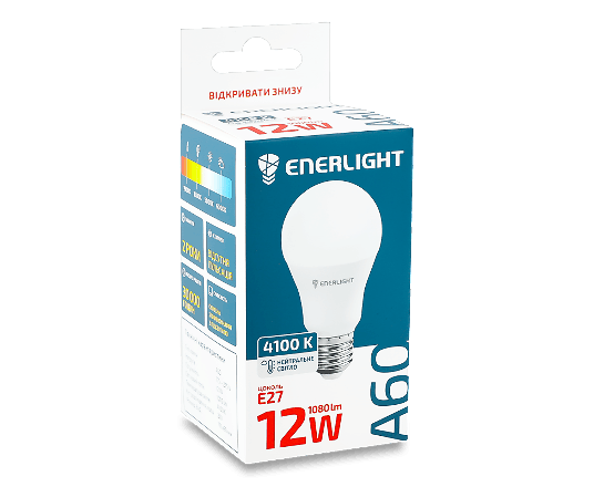 Лампа світлодіодна Enerlight A60 12 Вт 4100K E27