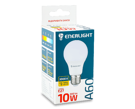 Лампа світлодіодна Enerlight A60 10 Вт 3000K E27