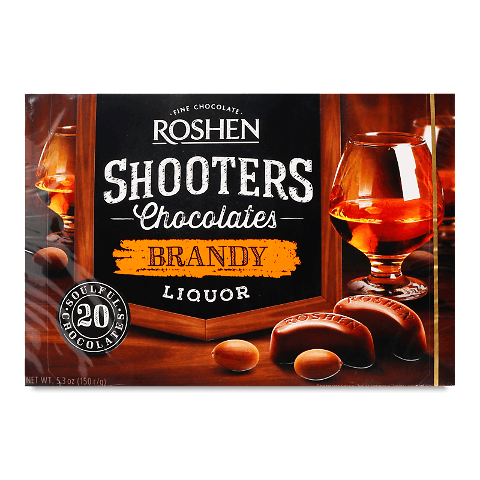 Цукерки Roshen Shooters з бренді-лікером