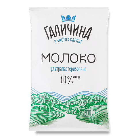 Молоко «Галичина» «Із чистих Карпат» 1%