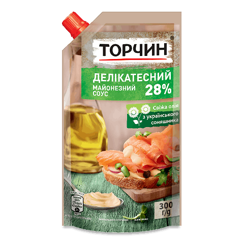 Соус «Торчин» майонезний «Делікатесний» 28% жиру