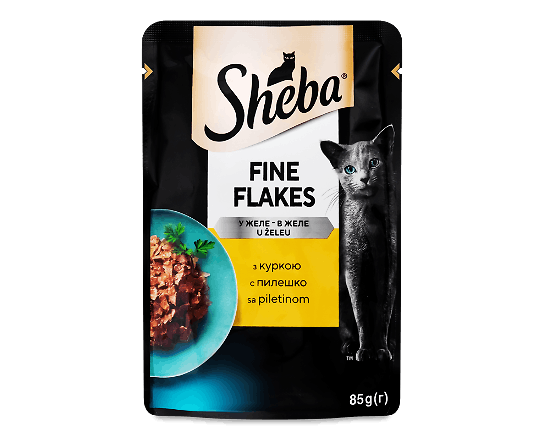 Корм для котів Sheba Black&Gold з куркою в желе