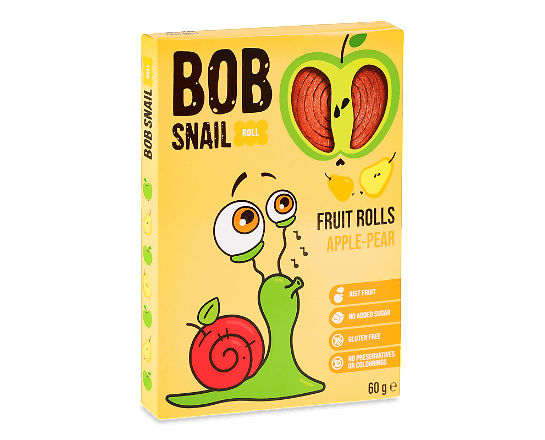 Цукерки Bob Snail натуральні яблучно-грушеві