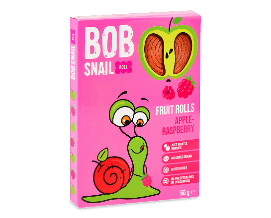 Цукерки Bob Snail натуральні яблучно-малинові