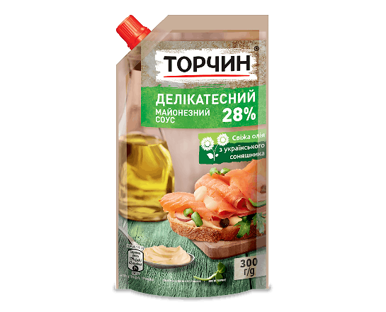 Соус «Торчин» майонезний «Делікатесний» 28% жиру