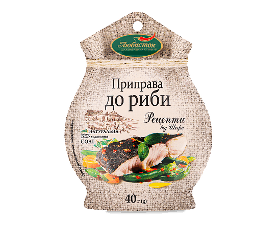 Приправа «Любисток» «Рецепти від шефа» до риби без солі