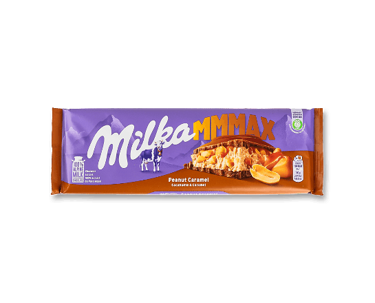 Шоколад Milka з арахісом і карамеллю