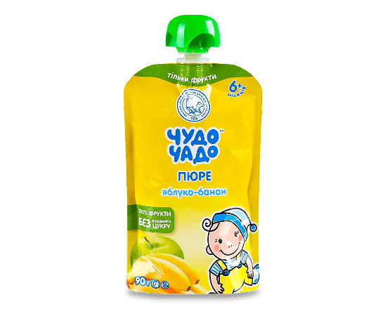 Пюре «Чудо-Чадо» яблучно-бананове без цукру