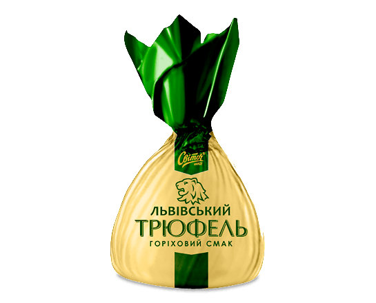 Цукерки «Світоч» «Львівський Трюфель» смак горіха