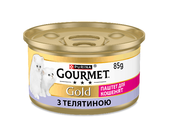 Корм для кошенят Gourmet Gold з телятиною паштет