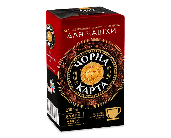 Кава мелена «Чорна карта» для заварювання в чашці