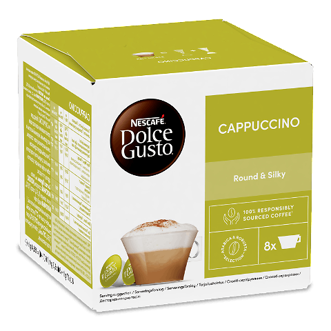 Напій кавовий Dolce Gusto капучіно 8 кавових + 8 молочних капсул