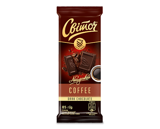 Шоколад чорний «Світоч» «Авторський» класичний з гранулами кави