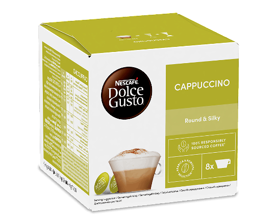 Напій кавовий Dolce Gusto капучіно 8 кавових + 8 молочних капсул