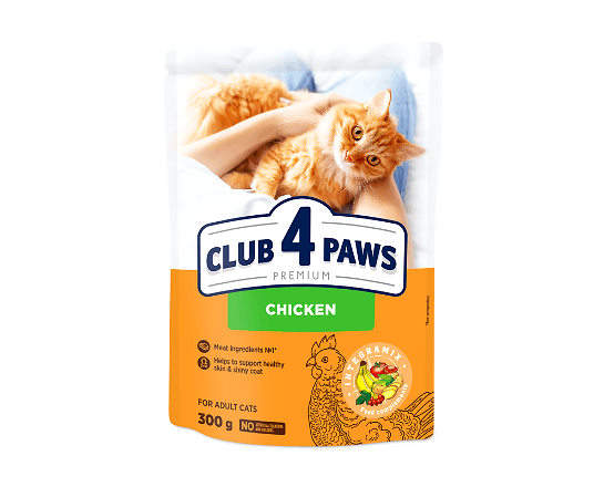 Корм для котів Club 4 Paws з куркою сухий