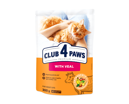 Корм для котів Club 4 Paws з телятиною сухий