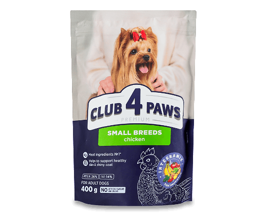 Корм для собак малих порід Club 4 Paws з куркою сухий