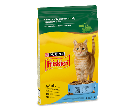 Корм для котів Friskies з лососем та овочами сухий