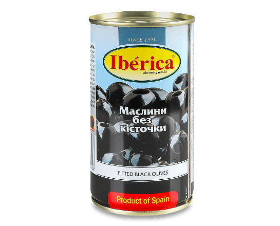 Маслини Iberica чорні без кісточки