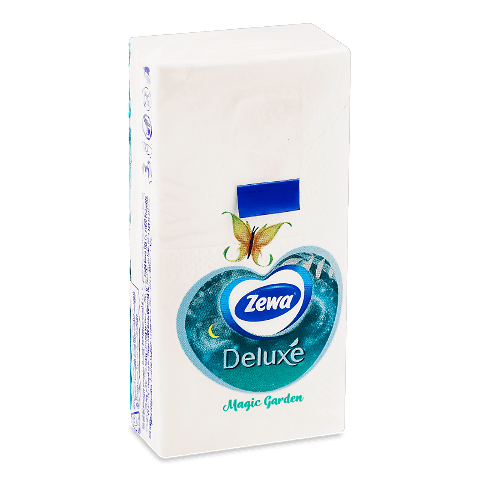 Хустинки носові Zewa Deluxe Design 3-шарові