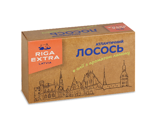 Лосось Riga Extra атлантич в олії з лимоном club