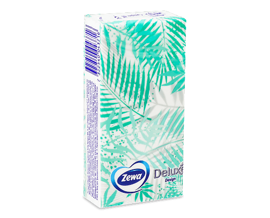 Хустинки носові Zewa Deluxe Design 3-шарові