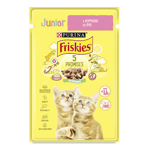 Корм для кошенят Friskies з куркою в підливці