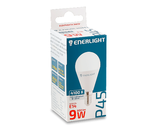 Лампа світлодіодна Enerlight P45 9 Вт 4100K E14