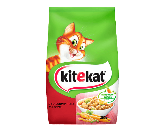 Корм для котів Kitekat яловичина-овочі сухий