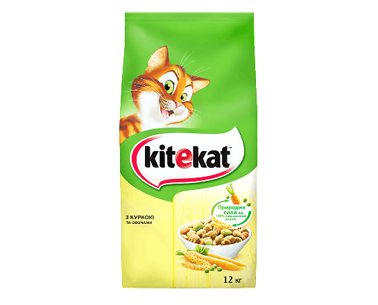 Корм для котів Kitekat курка-овочі сухий
