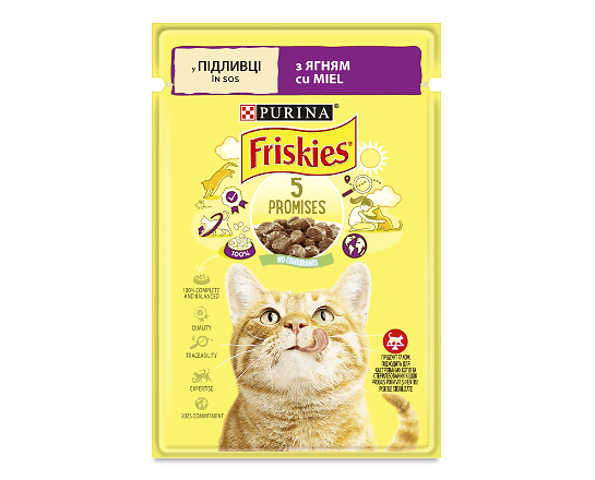 Корм для котів Friskies з ягням в підливці