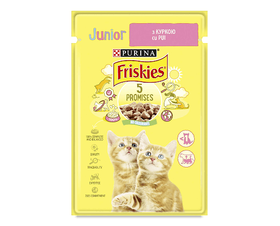 Корм для кошенят Friskies з куркою в підливці