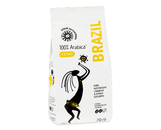 Кава зернова «Бразилія» смажена