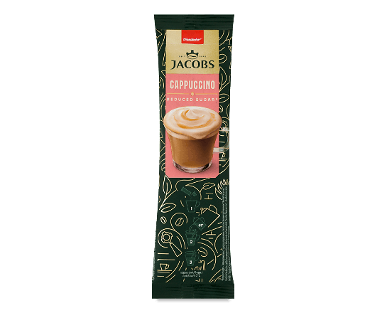 Напій кавовий Jacobs 3в1 Cappuccino зі зменшеним цукром