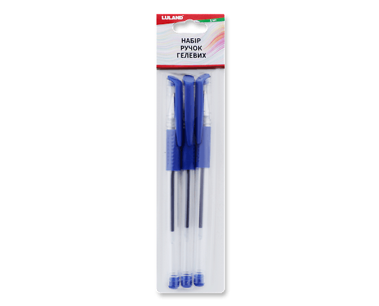 Набір ручок гелевих 3 шт.